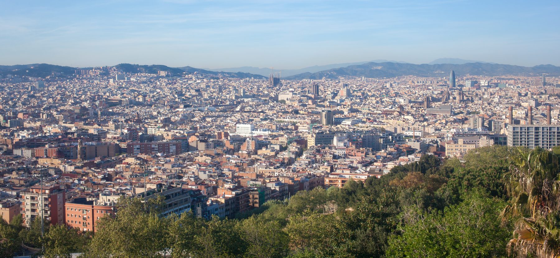 Vista aerea di Barcellona